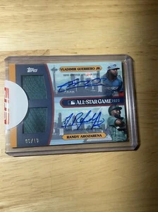 2023 Topps Update AROZARENA VLADIMIR GUERRERO JR Dual Stitch All Star Auto 06/10 - Picture 1 of 4