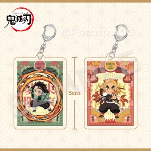 Demon Slayer Anime Bag Pendant Keyring Cartoon Keychain Acrylic Gift Cospaly - Picture 1 of 9