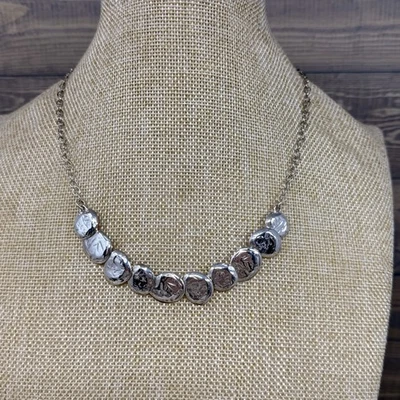 Silpada Still Shining N1984 Necklace Sterling Silver Hammered Disc 18 Inch - Image 1 of 4