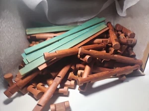Lincoln Logs Lot of 250 Additional Spare Extra Pieces - Picture 1 of 5