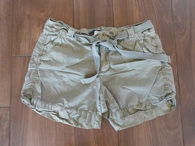 Pantalones Cortos GAP Para Mujer 8 Caqui Verde Cinturón Informal Utilidad Bolsillos Ligeros Verano Foto 1 de 4