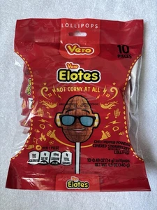 Made In Mexico Vero Elotes Lutscher 10er Pack Chilischote Pulver Erdbeere - Bild 1 von 7