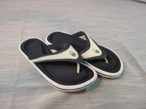 Sandalias de tanga Adidas para mujer 6 calces espuma suave cómoda 2 tonos blancas chanclas - Imagen 1 de 6