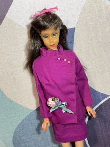 Vintage Barbie Puppe Brünette Haare Japan Outfit & Pantoletten - Bild 1 von 20