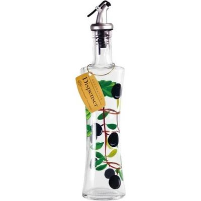 Grant Howard Hand Painted Tapered Olive Oil Dispenser Bottle, Olives - Image 1 of 4