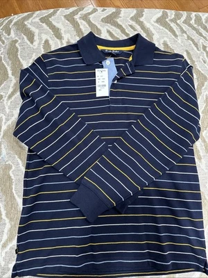 Brooks Brothers Boys White, Red & Blue Striped Long Sleeve Collared Shirt Medium - Image 1 of 4