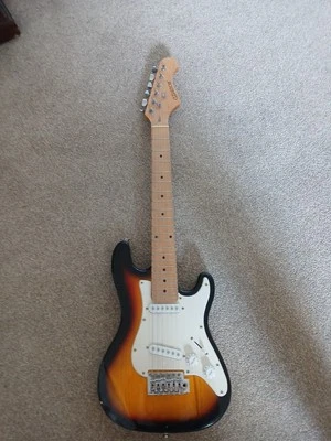 6 String Elevation Tobacco Burst Electric Rock Guitar, With Amplifier Included - Image 1 of 4