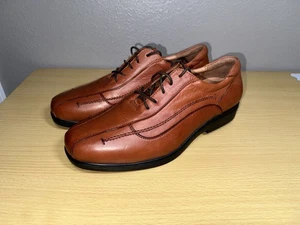 NWT Gravity Defyer Alastar Brown Leather Oxford Lace Up Men’s Shoes Size 10 - Picture 1 of 12
