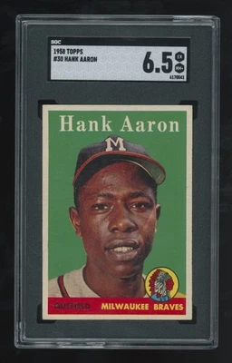 1958 Topps Hank Aaron SGC 6.5 Centered #30 - Image 1 of 2