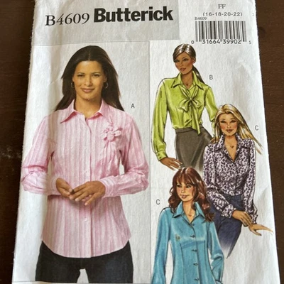 butterick patterns B4609 Misses Shirts Sz 16-18-20-22 - Image 1 of 2