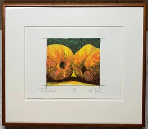 Vintage KEN BECK 'Two Big PEACHES' Pop Art Contemporary Lithograph - Lesley Univ - Picture 1 of 13