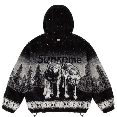 Chaqueta polar con capucha reversible Supreme b.b Simon negra talla pequeña FW25 PREVENTA Foto 1 de 3