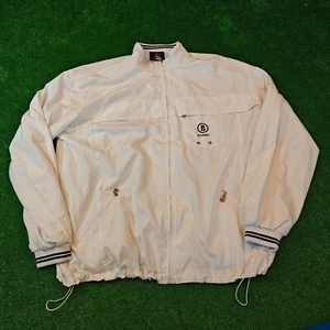 Chaqueta cortavientos Bogner para hombre XL blanca cremallera completa abrigo exterior ligero adulto - Imagen 1 de 13