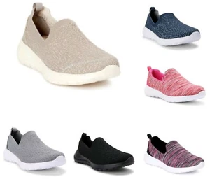 Athletic Works Women's Knit Memory Foam Pick Color Slip-on Sneaker Shoes: 6-11 - Picture 1 of 50