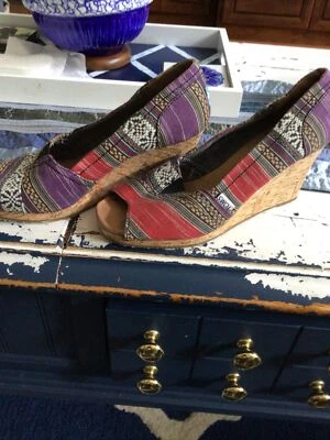 TOMS Wedge Sandals, Women's Size 6M, Multi Color - Image 1 of 4