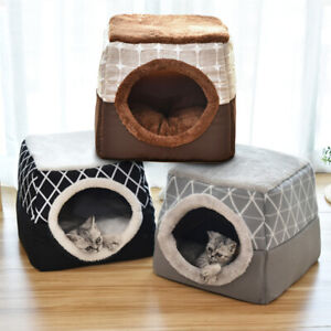 Warm Pet Dog Cat Bed Soft Nest Sleeping Bed Pad Kennel Cave For Small Dogs Cats