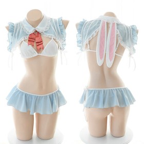 Sexy Kawaii Bra Set Underwear Short Skirt Cospaly Sexy Lingerie Suits Japanese
