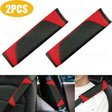 Red Auto Seat Belt Cover Strap Pad Shoulder Comfort Cushion Harness Accessories