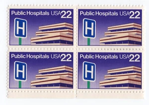 Scott #2210 Public Hospitals Block of 4 Stamps - MNH - Picture 1 of 1