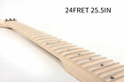 Scalloped Guitar Neck 24 Fret 25.5 INC Maple Fretboard Dot Inlay Locking Nut S21