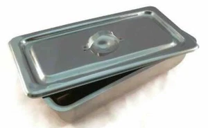 Instrument Tray w/Lid 12x8x2 Surgical Dental Instrument - Picture 1 of 1