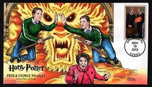 USA, SCOTT # 4839, COLLINS FDC COVER OF 2013 HARRY POTTER, FRED & GEORGE WEASLEY - Picture 1 of 1