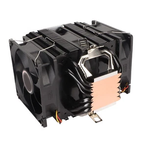 9CM CPU Cooler Dual Tower 6 Copper Heat Pipes 3 Wire 3 Fans Hydraulic Computer - Picture 1 of 24