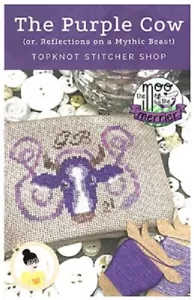 Lila Kuh ~ Topknot Hefter - Bild 1 von 1