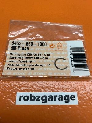 STIHL SNAP RING 024 026 029 034 036 039 044 MS192T MS260 MS261 MS290 MS390 —B65 - Image 1 of 3