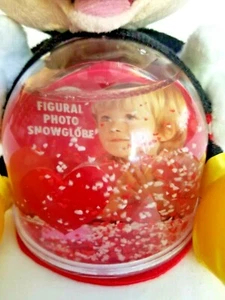 Disney Mickey Mouse Snow Globe Self Portrait Plush Heart Snowglobe Photo apA1 - Imagen 1 de 4