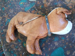 Vintage Rare and Unique Leather Bulldog Coin Purse - Picture 1 of 8