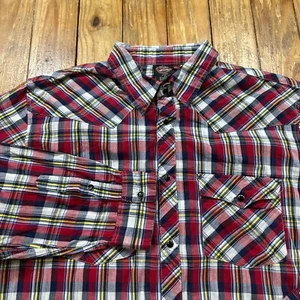 Sportier Pearl Snap Hemd Herren XL rot kariert Langarm Western Cowboy - NEUWERTIG - Bild 1 von 10
