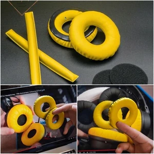 Yellow Ear Pads Cushion For Sennheiser HD25 Series 75th Anniversary Ltd Edition - Picture 1 of 12