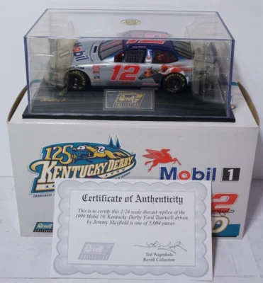 Revell Jeremy Mayfield 1999 #12 Mobil 1 Kentucky Derby Ford 1/24 Nascar Diecast - Image 1 of 4