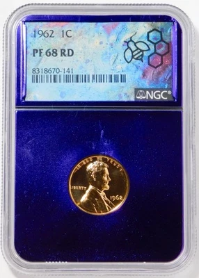 1962 Lincoln Cent NGC High Grade! NGC Gem Proof-68 RD - Image 1 of 2