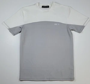 Maniere De Voir Mens Large Shirt Colorblock Luxe Short Sleeve MDV - Picture 1 of 6