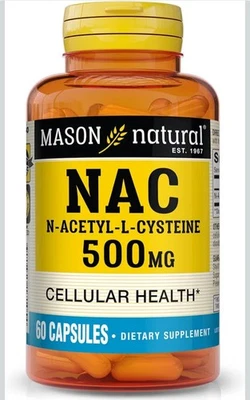 NAC N-Acetyl L-Cysteine Glutathione Immune system AMINO 60 CAPSULES exp 2/27 - Image 1 of 4