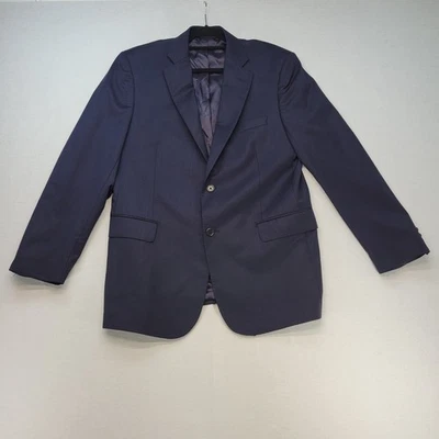 Мужской блейзер Ermenegildo Zegna 42 темно-синий приталенный шерстяная шелковая куртка Италия - Изображение 1 из 4