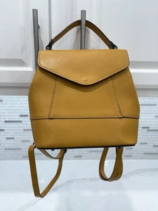 Genuine Leather Yellow Made In Italy Backpack - Picture 1 of 4
