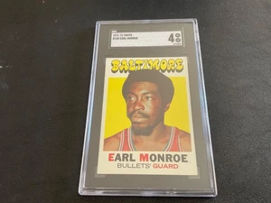 Baloncesto Topps 1971 #130 Earl Monroe SGC 4 en muy buen estado - Imagen 1 de 10