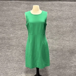 Diane von Furstenberg Dress Womens 10 Green Carrie Sleeveless Emerald Sheath - Picture 1 of 16