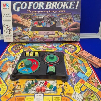 Go For Broke Board Game by MB Games 1985 - Image 1 of 4