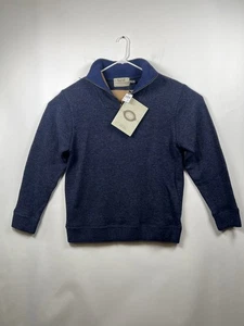 Aran Sweater XXL Navy 100% Wool 1/4 Zip NEW - Picture 1 of 15