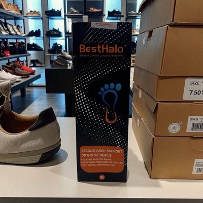 Palmilhas ortopédicas Besthalo comprimento total XL - alívio da fascite plantar 220+ libras - Imagem 1 de 4