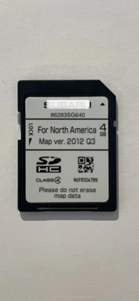 2014 2015 Forester Genuine Navigation GPS Map Data Sd Card. Part # 86283SG640 - Image 1 of 1