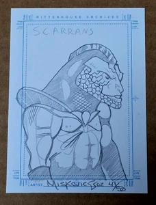 Farscape Season 3 Scarrans Sketch by Miscovic 41/50 Made RAREST FARSCAPE CARD!! - Picture 1 of 2