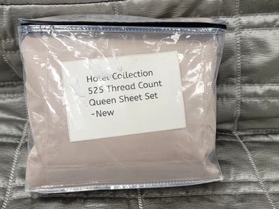 Hotel Collection 525 Thread Count Egyptian Cotton Queen Sheet Set Tan New - Image 1 of 4