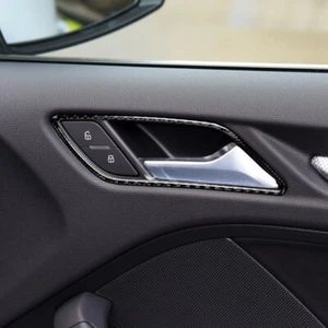 4 adesivi decorativi maniglia porta interna in fibra di carbonio adatti per Audi A3 S3 2014-2018 - Foto 1 di 5