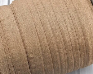Falten Sie elastisch 5/8" natürlich braun elastisches Band Zum Selbermachen Stirnband Nähen Borte FOE - Bild 1 von 2