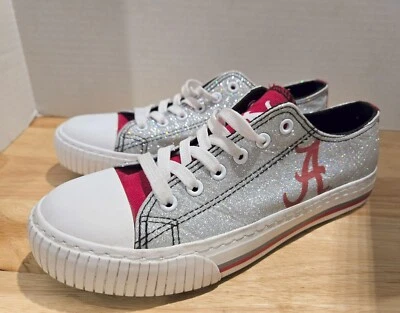 FOCO NCAA Alabama Crimson Tide - Mujer Talla 8 - Zapatos de lona bajos brillantes Foto 1 de 4